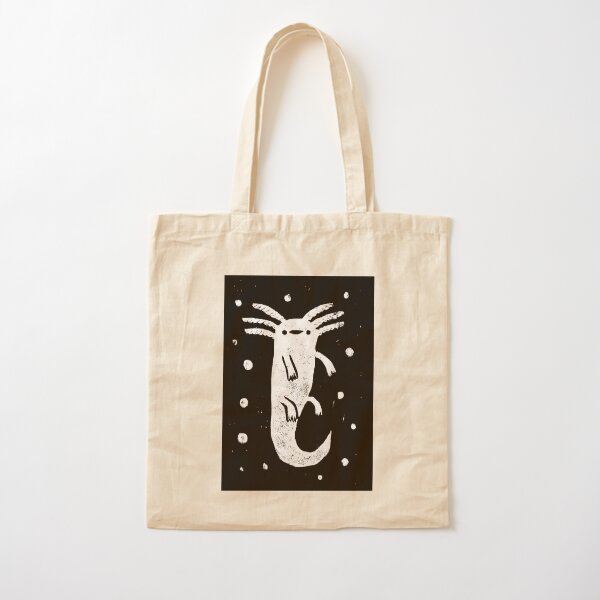 Axolotl Print Cotton Tote Bag