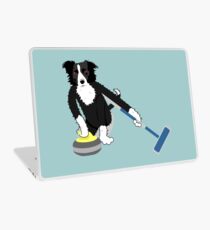 Border Collie Curling Laptop Skin