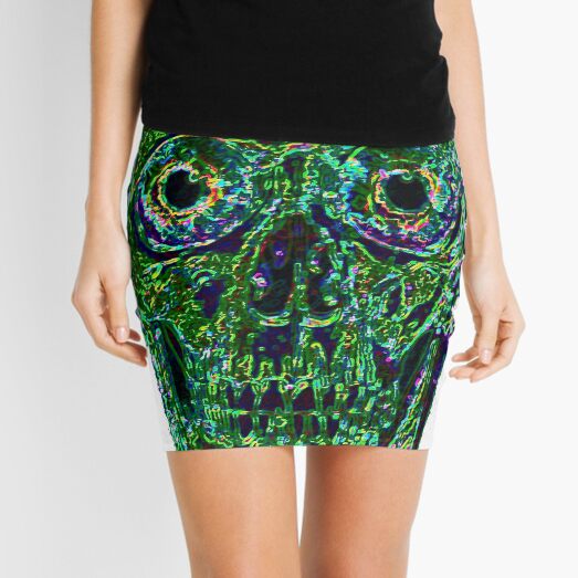 Neon skull Mini Skirt