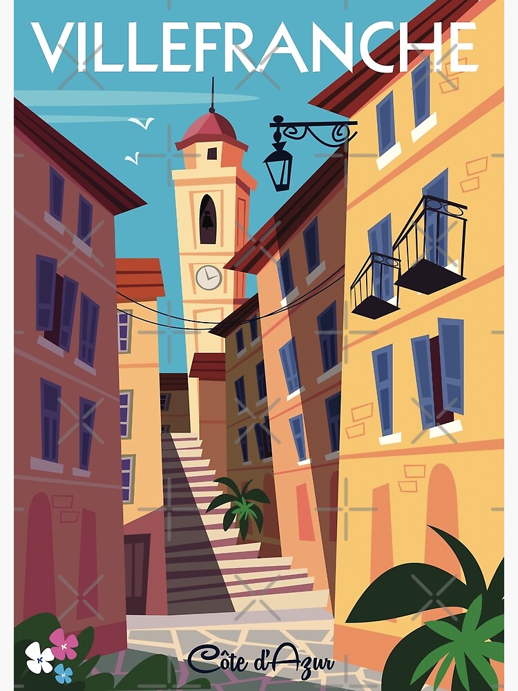 Discover Villefranche sur mer poster Premium Matte Vertical Poster