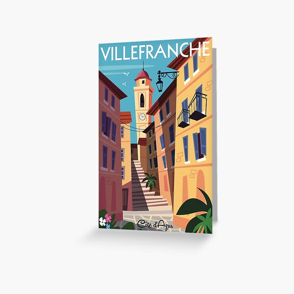 Villefranche sur mer poster Greeting Card