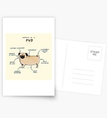 Anatomy of a Pug Postcards