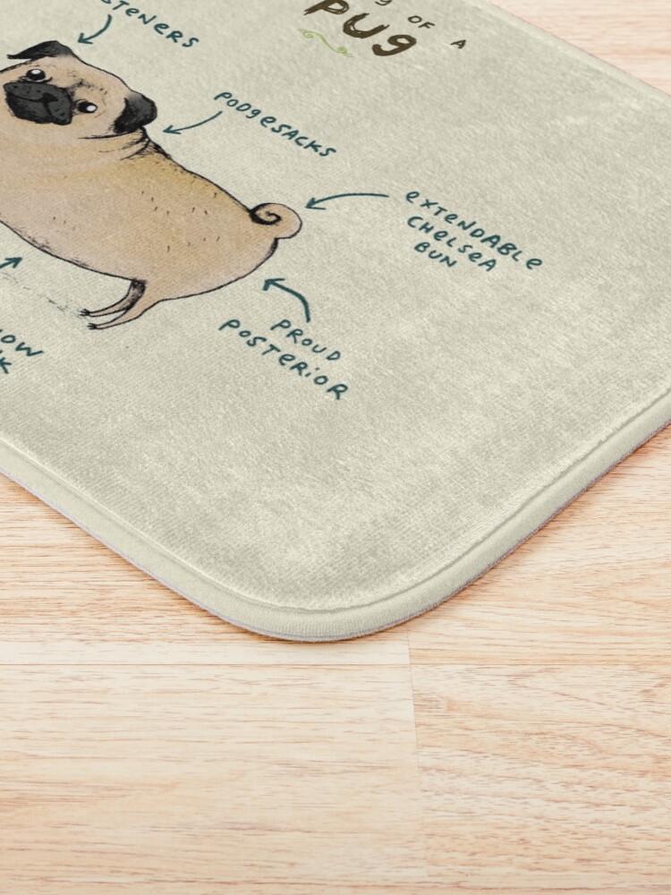 Alternate view of Anatomy of a Pug Bath Mat