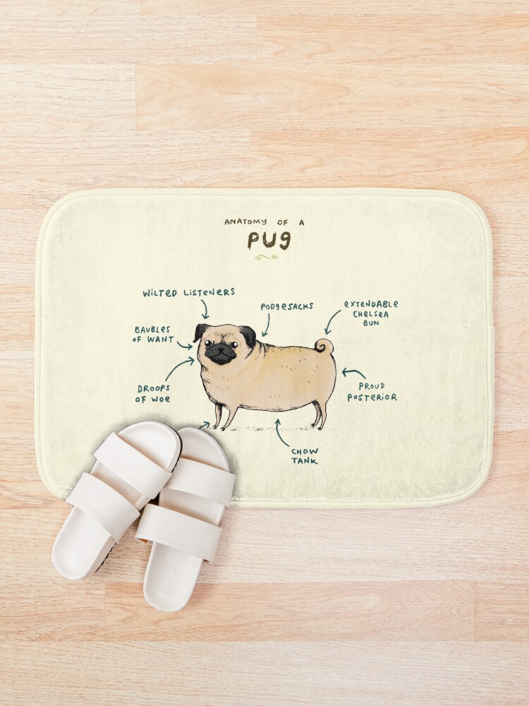 Alternate view of Anatomy of a Pug Bath Mat