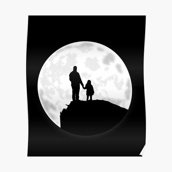 Poster Padre E Hija Bajo La Luna De Troy1969 Redbubble