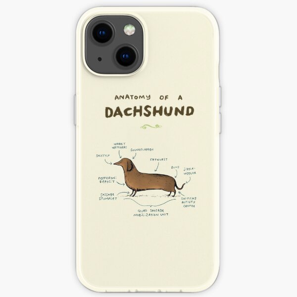 Anatomy of a Dachshund iPhone Soft Case