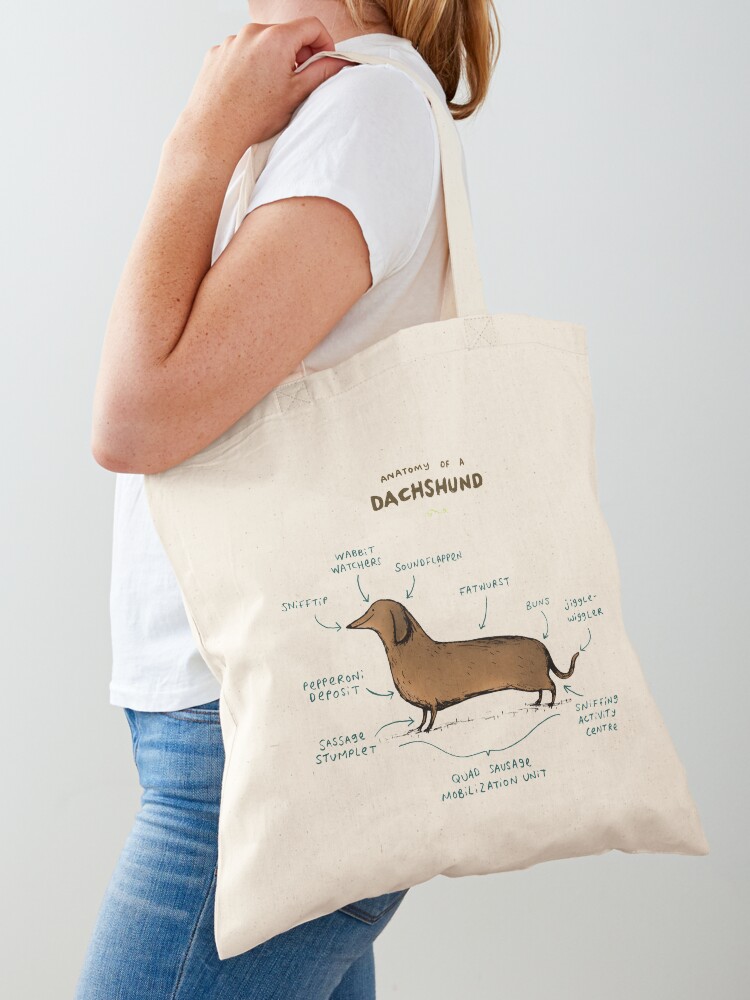 Dachshund Canvas Tote Bag - Swirl Dachshund Canvas Tote Bag - Swirl
