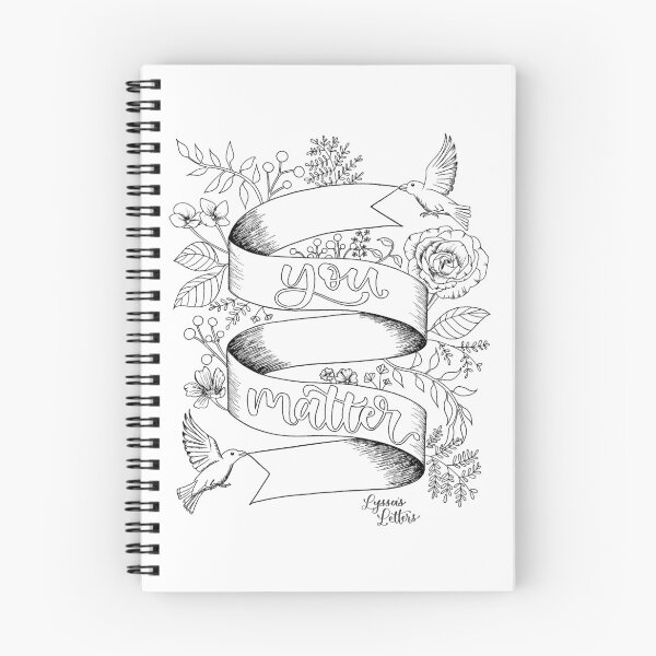Item preview, "You Matter" Artwork - Black & White (Coloring Page) designed and sold by Lyssa's  Letters.