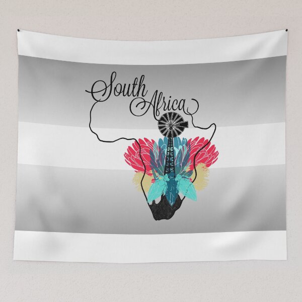 Item preview, Protea, windmill and South Africa, folk art. designed and sold by DebbieJoyArt.