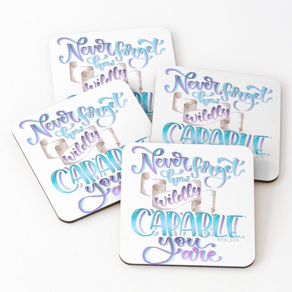 Item preview, Brush Lettering / Calligraphy Art by Lyssa's Letters - Inspirational Quote "Never forget how wildly capable you are" designed and sold by Lyssa's  Letters.