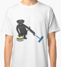 Schwarzes Labrador-Retriever-Winden Classic T-Shirt