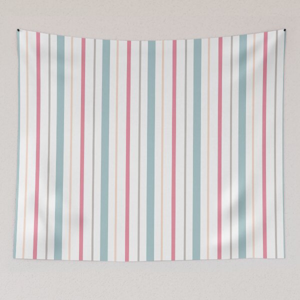 Item preview, Blue Coral Pin Stripes designed and sold by H. Doucette Studio.