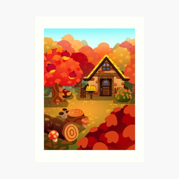 Colourful Autumn Forest Home Art Print