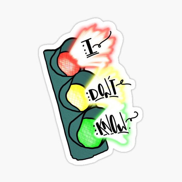 I ask the traffic lights Sticker