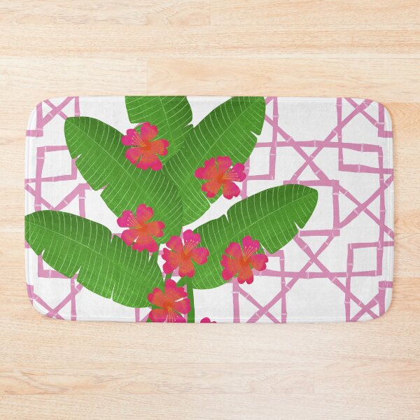 Item preview, Pink Bamboo Trellis and Tropical Plants designed and sold by jenbucheli.