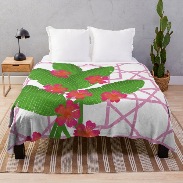 Item preview, Pink Bamboo Trellis and Tropical Plants designed and sold by jenbucheli.