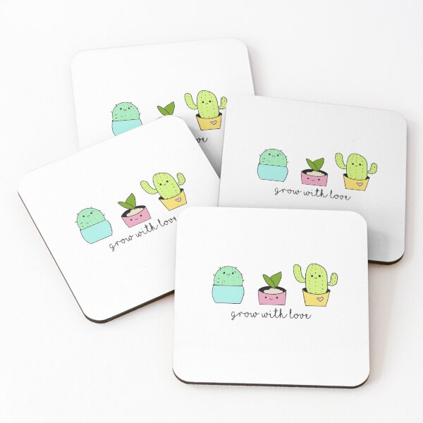 Item preview, cute plant set "grow with love" designed and sold by Isabela Tan.