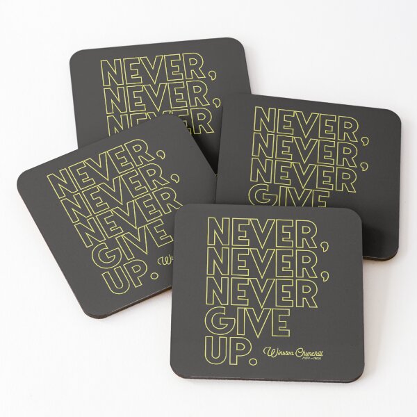 Item preview, 'Never, never, never give up' Churchill Quote designed and sold by knightsydesign.