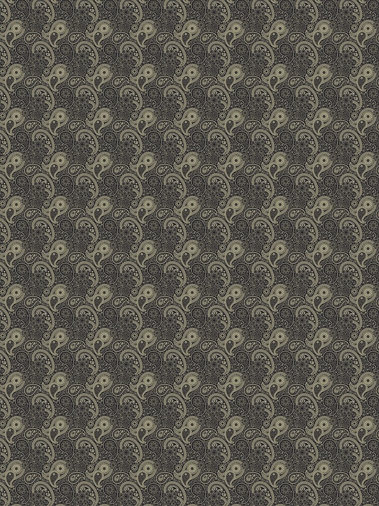Paisley pattern in black and grey by liesjes
