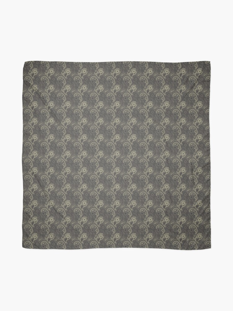 Alternate view of Paisley pattern in black and grey Scarf