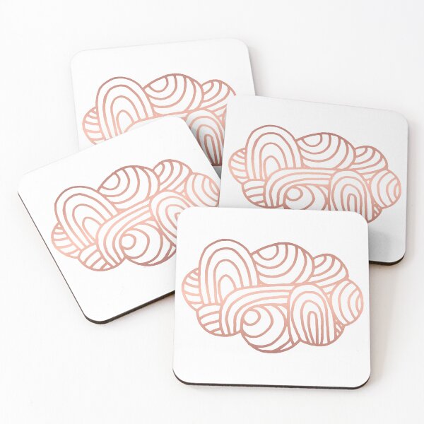 Item preview, Cloud Line Drawing in Rose Gold - Bronze Cloud Design designed and sold by Susan Prolman.