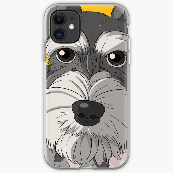 Halloween Miniature Schnauzer Pumpkin Witch iPhone Soft Case