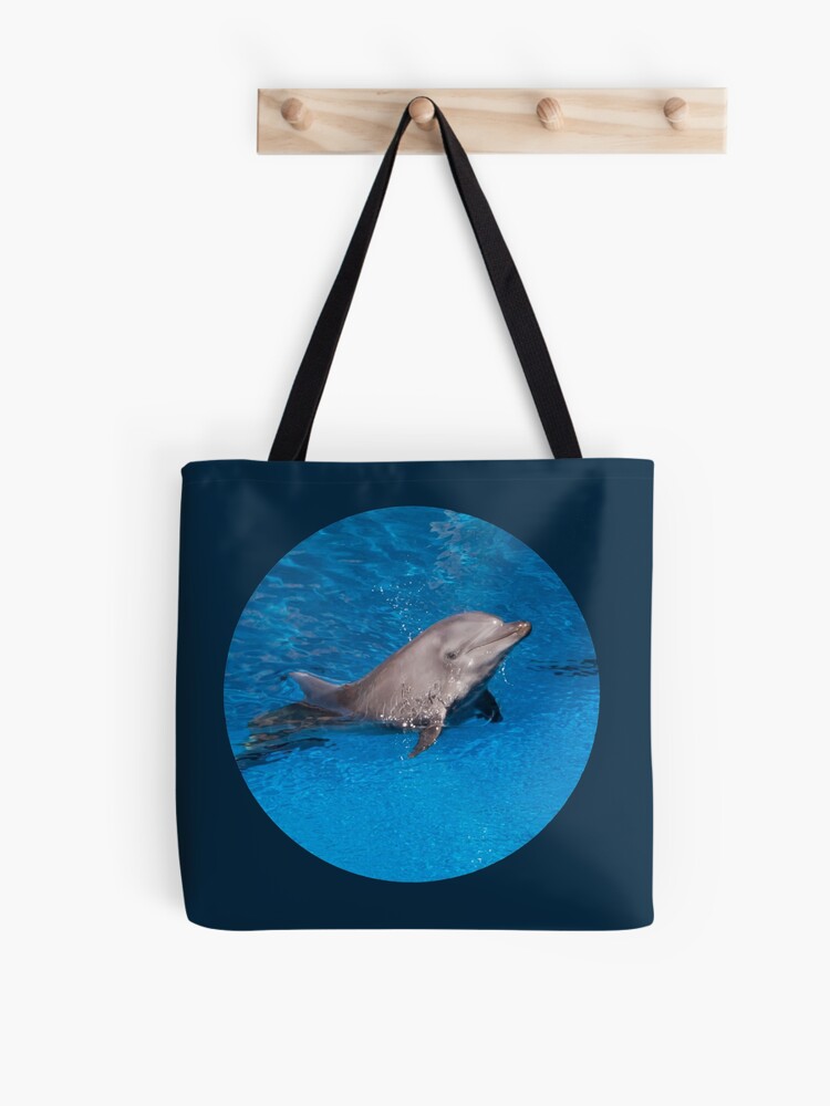 Thumbnail 1 von 2, Stofftasche, Geschenkidee Delfin Foto in Südafrika designt und verkauft von Igelchen.
