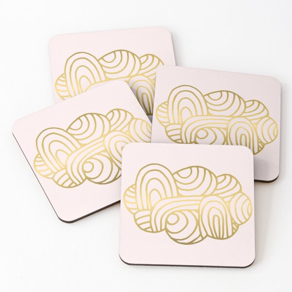 Item preview, Gold Cloud Line Drawing - Gorgeous Metallic Cloud Design designed and sold by Susan Prolman.