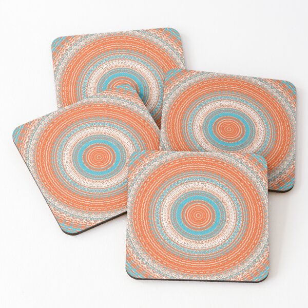 Item preview, Coral Turquoise Mandala Design designed and sold by Sheila Wenzel Ganny.