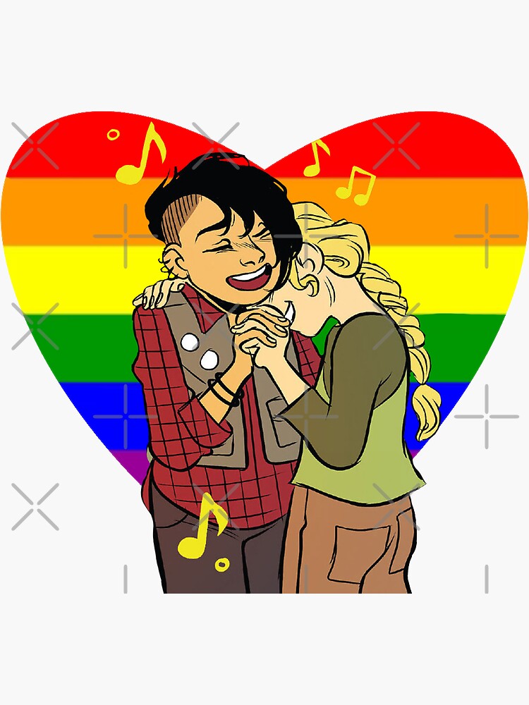"Lumberjanes Mal and Molly Mally Dancing" Sticker by theloneblonde