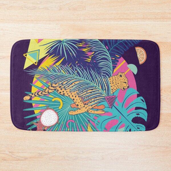 Item preview, Cheetah with tropical leaves designed and sold by AnnArtshock.