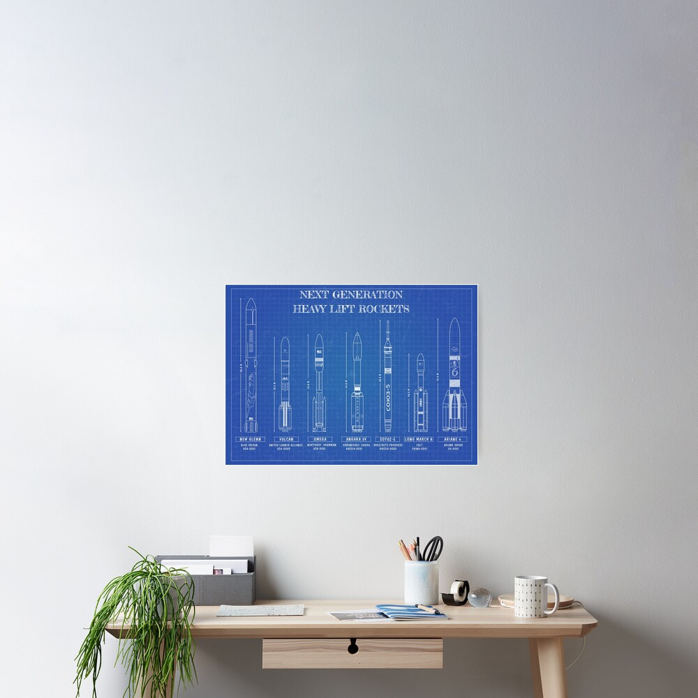 Next Generation Heavy Lift Rockets (Blueprint) Poster