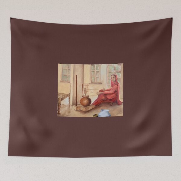 Item preview, Punjabi girl village life  designed and sold by Sukhpal Grewal Ethnic Art.