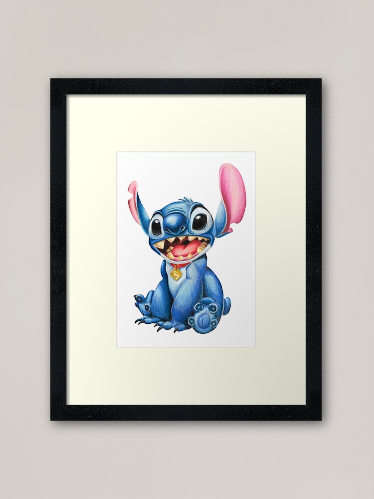 Stitch - Colored pencils Art Board Print for Sale by SabinasArts