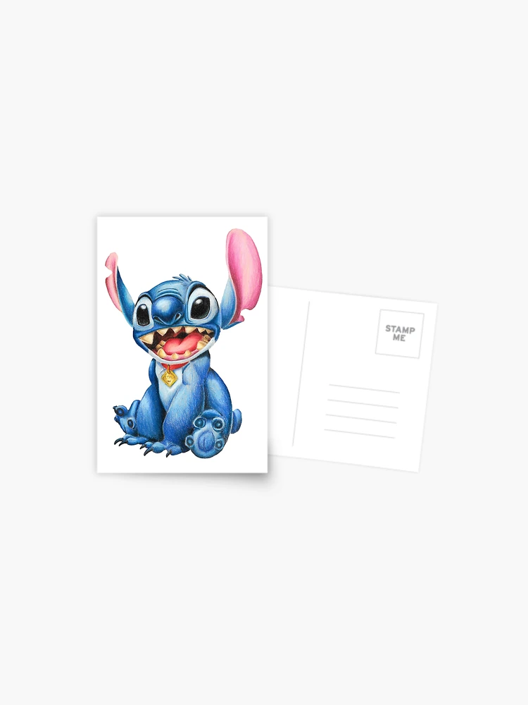 Stitch - Colored pencils Art Board Print for Sale by SabinasArts