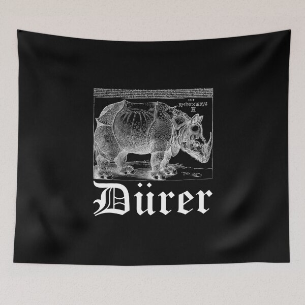 Item preview, Albrecht Dürer Durer Rhino Black designed and sold by alexvas.