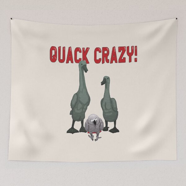 Item preview, African Grey Parrot and ducks designed and sold by einsteinparrot.