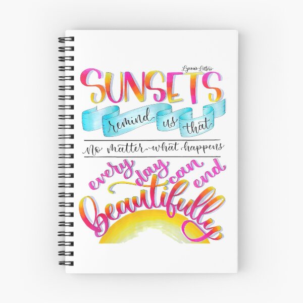 Item preview, Inspirational Quote - Hand Lettering by Lyssa's Letters "Sunsets" designed and sold by Lyssa's  Letters.