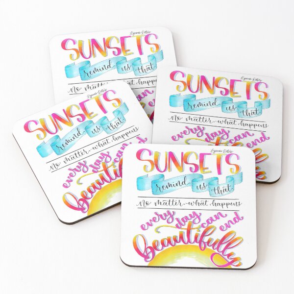 Item preview, Inspirational Quote - Hand Lettering by Lyssa's Letters "Sunsets" designed and sold by Lyssa's  Letters.
