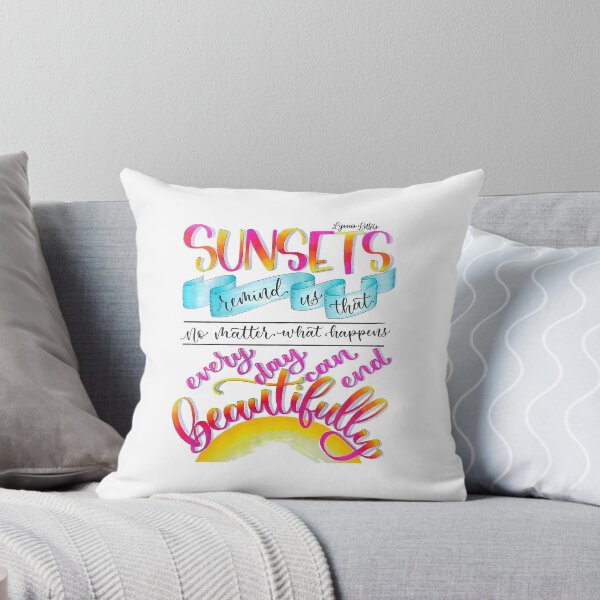 Item preview, Inspirational Quote - Hand Lettering by Lyssa's Letters "Sunsets" designed and sold by Lyssa's  Letters.