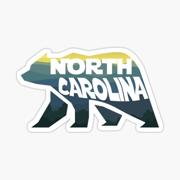 NC Bear in Blue Mountains Sticker
