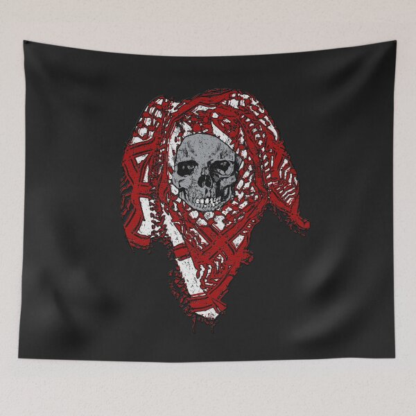 Item preview, Skull skull skull with Palestinian cloth designed and sold by tarek25.