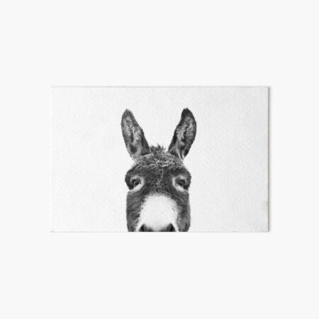 Peeking Donkey Art Board Print