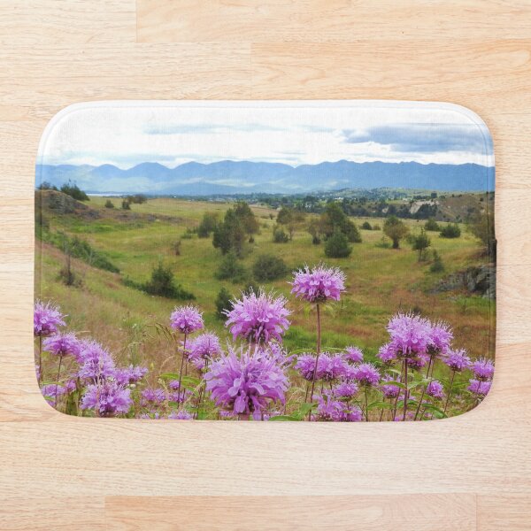 Mission Mountains and Horsemint Bath Mat