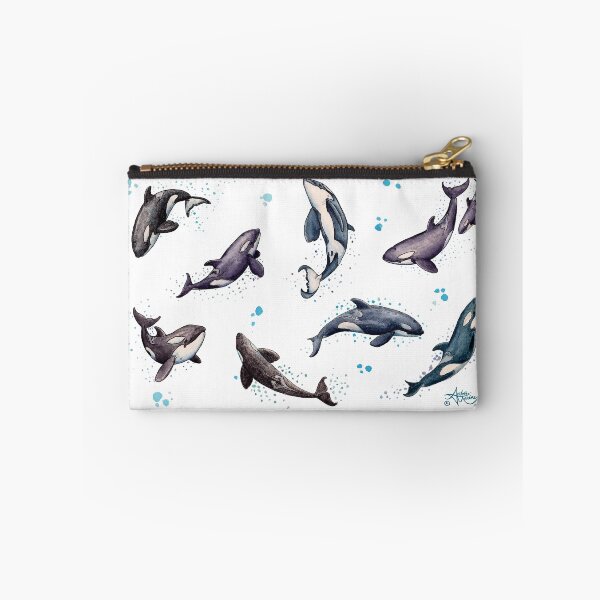 Item preview, "Orca Pod in Watercolor" by Amber Marine, Killer Whale Art, © 2019 designed and sold by Amber Marine ~ Wildlife Artist ~ © 2004-2021.