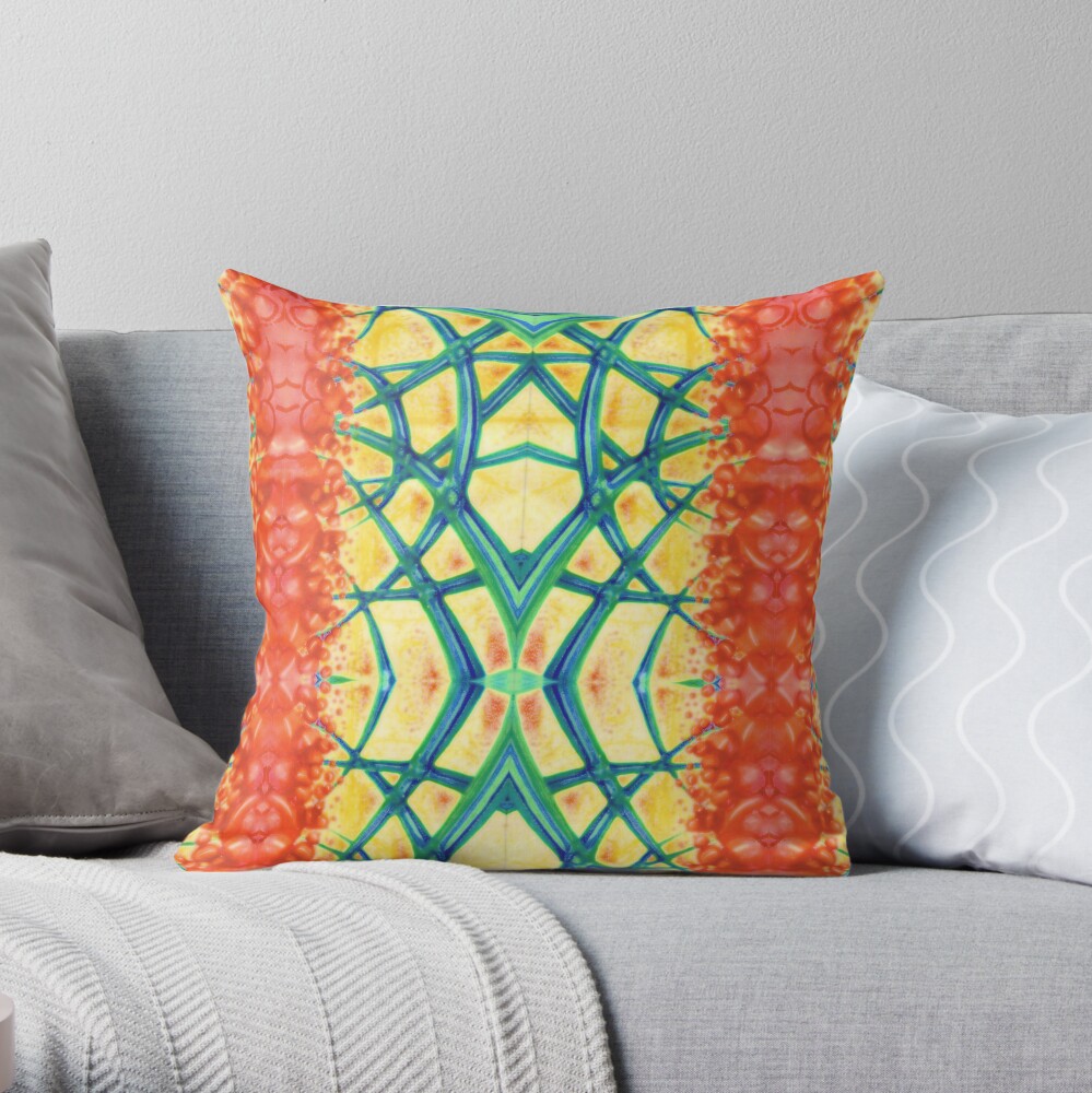 Fantasy rainbow spectrum vertical patterns Throw Pillow