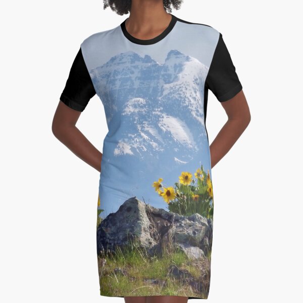 Mission Mountains Balsamroot Graphic T-Shirt Dress