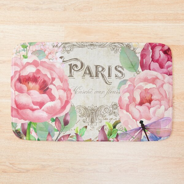 Item preview, Paris Flower Market I roses, flowers, floral dragonflies designed and sold by Glimmersmith.