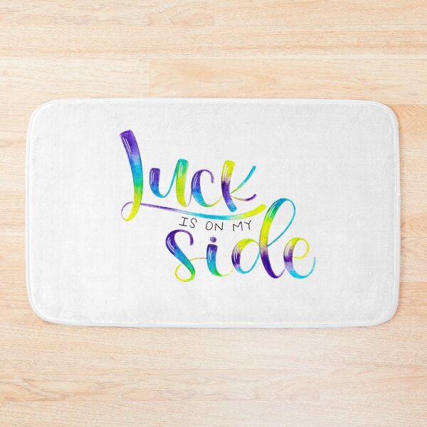 Item preview, Luck is on my Side - Positive Quote  designed and sold by Angelica Herrera.