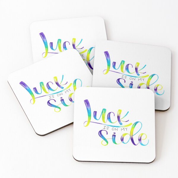Item preview, Luck is on my Side - Positive Quote  designed and sold by Angelica Herrera.